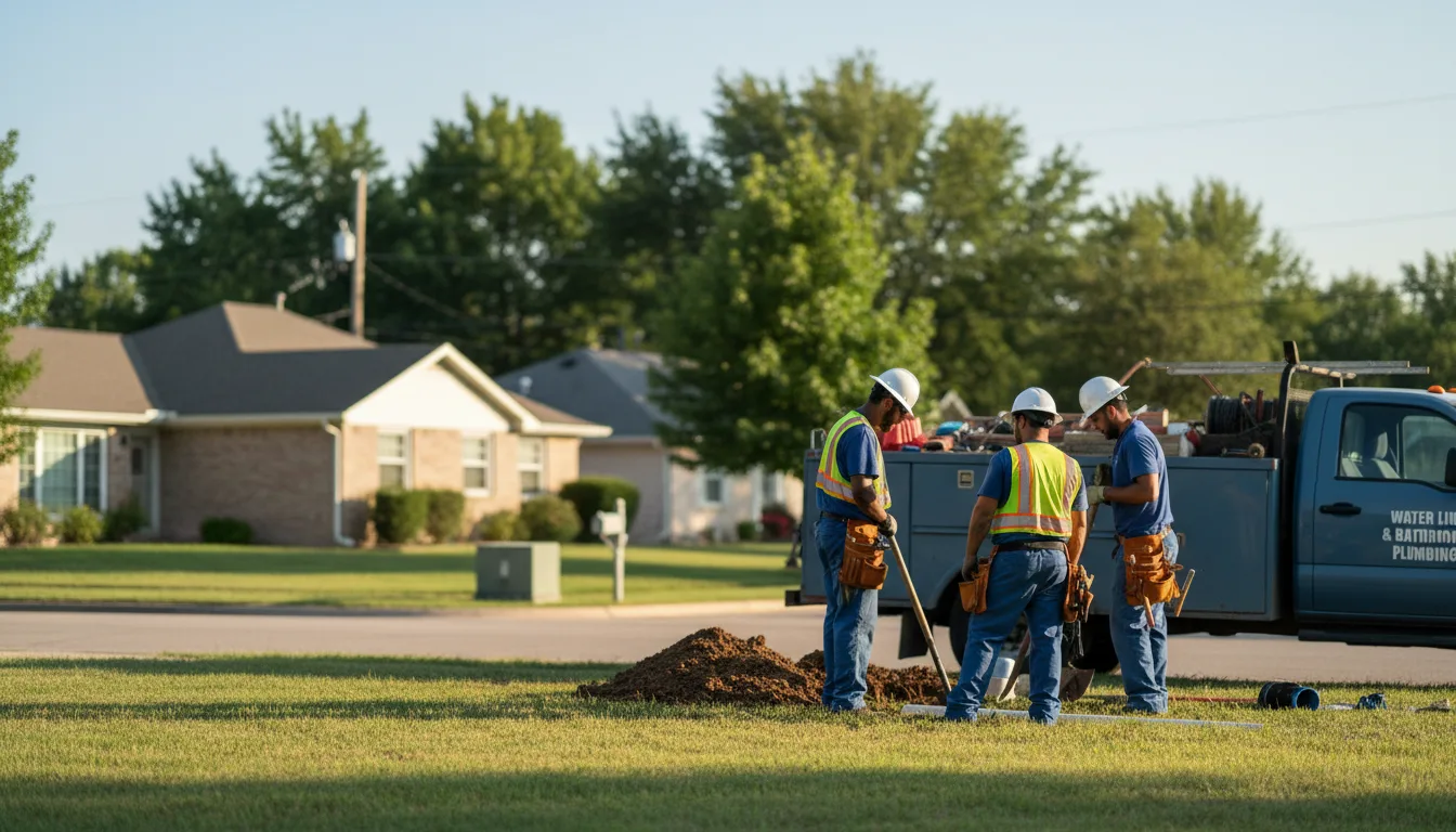 Residential water line and bathroom plumbing service in Mcdougal, AR